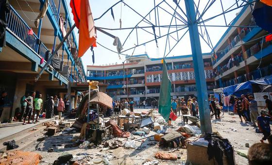 ‘another-day-of-horror’:-un-rights-office-condemns-israeli-strikes-at-gazan-school